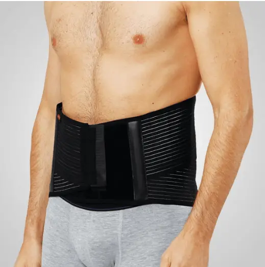 Aurafix - Ceinture lombaire noire avec coussinet large