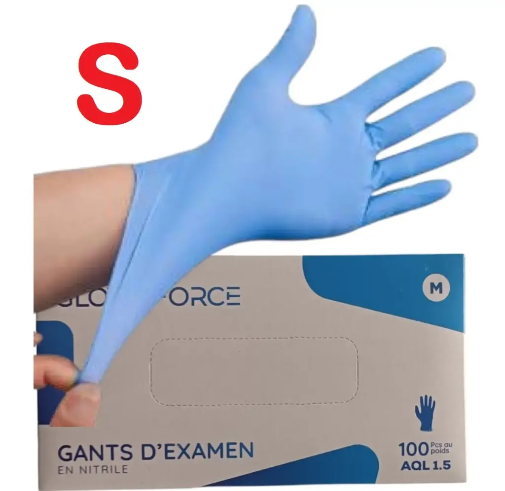 Glove FORCE - Gants Nitrile sans Poudre S
