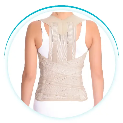 [AO-92M] Aurafix - Ceinture dorsolombaire beige medium