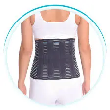 [AO-61XL] Aurafix - Ceinture Lombaire Tisse Grise 26cm X-large